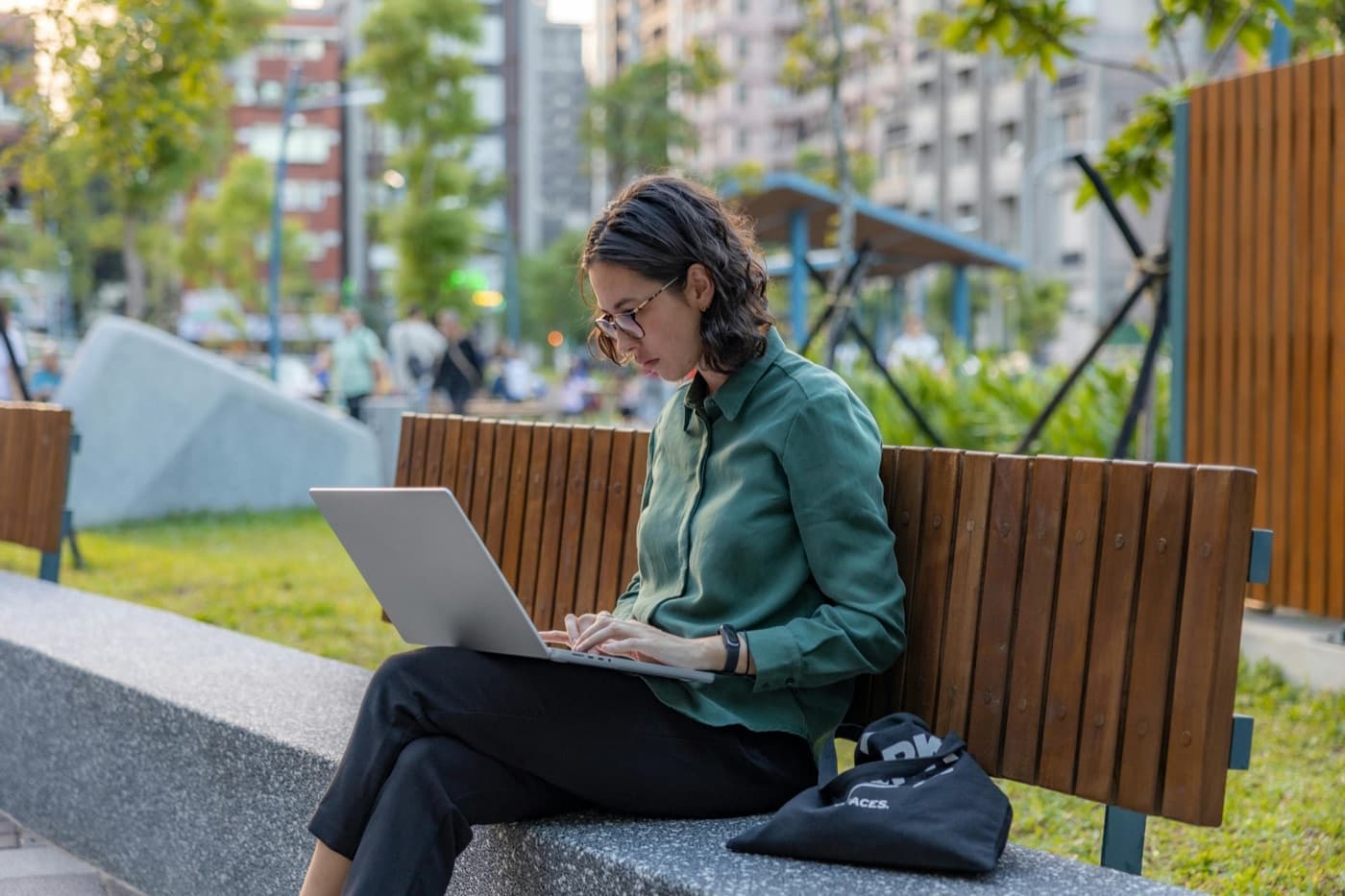 Two professionals reviewing documents together